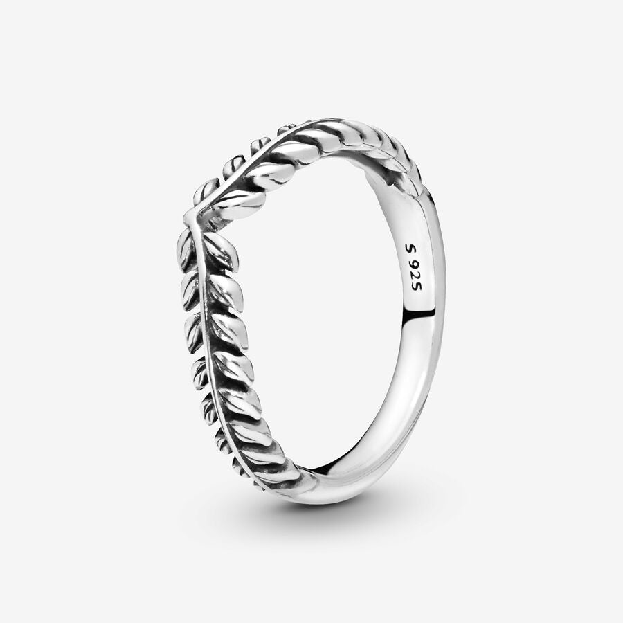 Anel Wishbone Grãos de Trigo