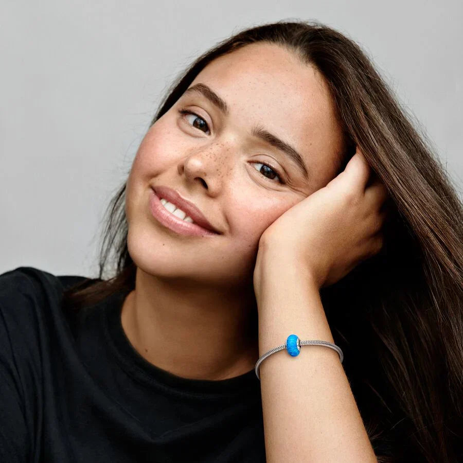 Conta Murano Opalescente Oceano Azul