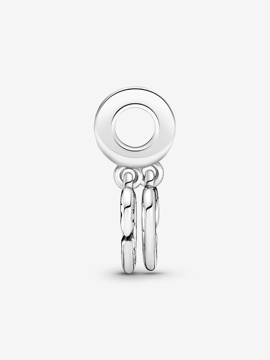 Conta Pendente divisível em 2 Corações de Irmãs Prata