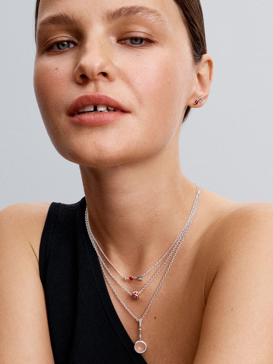 Clip Redondo Corações Prata