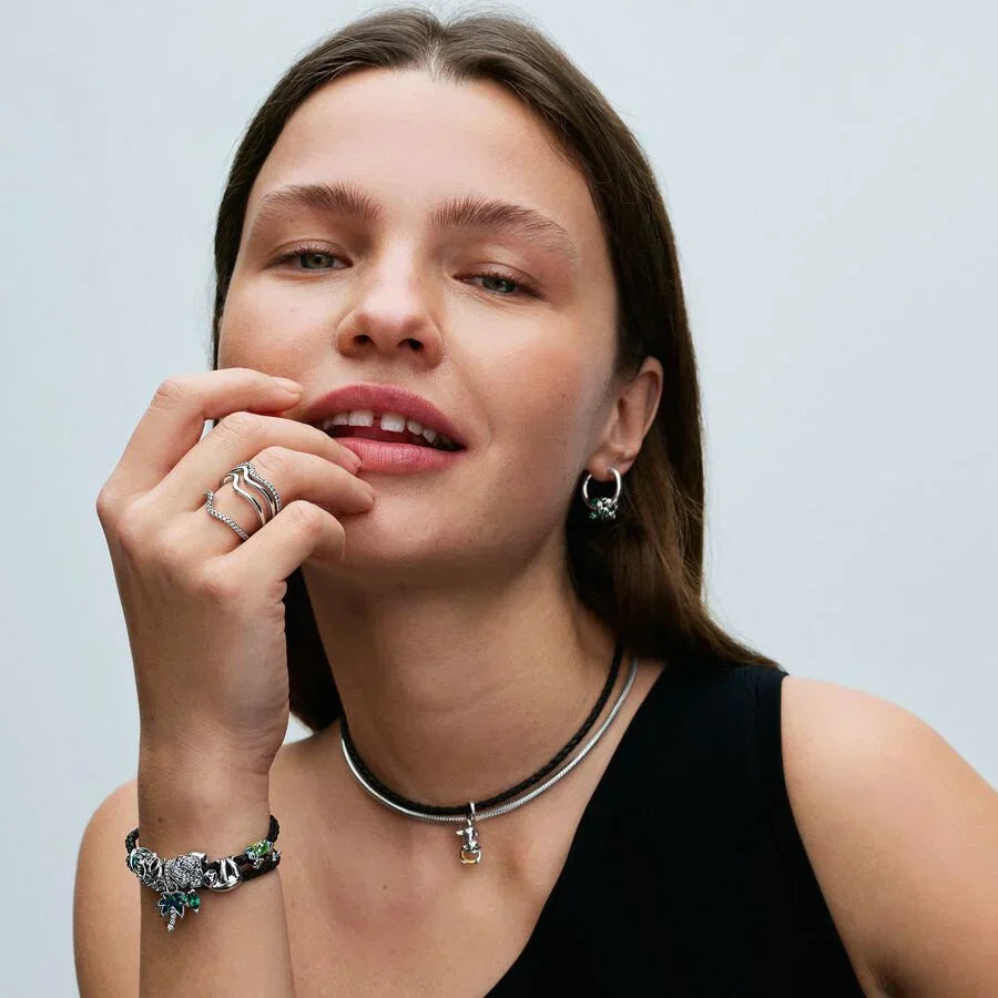 Pulseira dupla de couro Pandora Moments