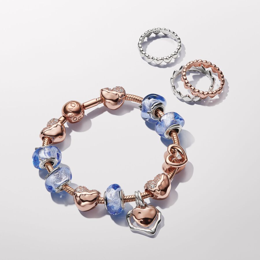 Anel Fila de Corações