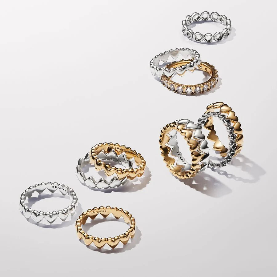 Anel Fila de Corações