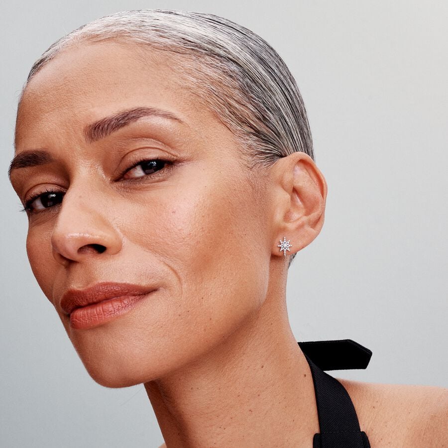 Brincos Espigão Estrela do Norte Brilhante