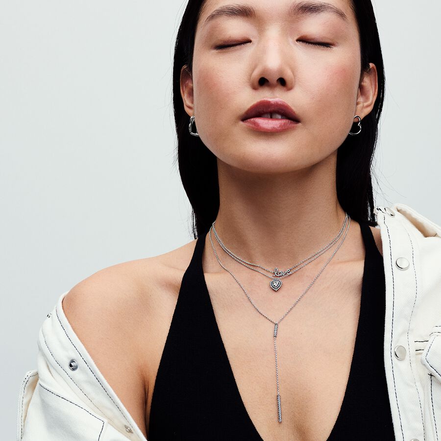 Colar Sparkling Heart Halo Pendant