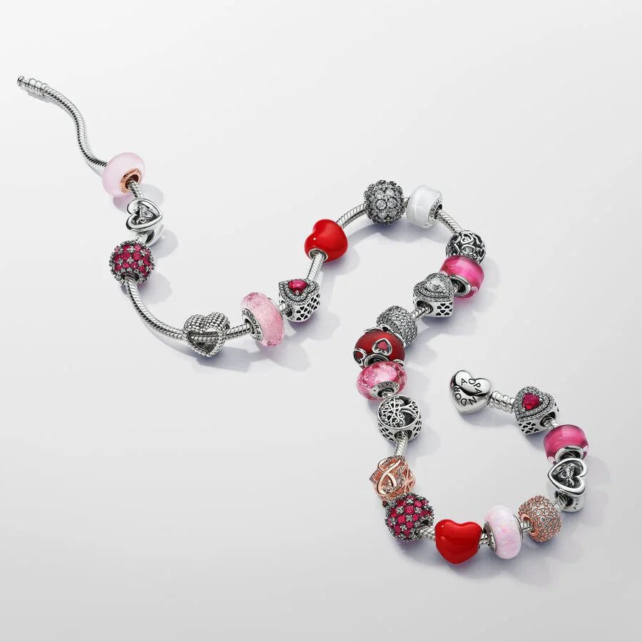 Conta Vidro Murano Rosa Mate