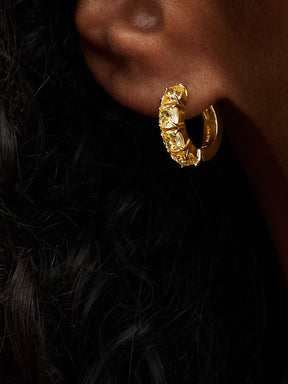 Argolas Amarelas Revestimento de ouro 14k