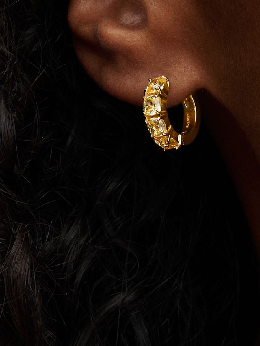 Argolas Amarelas Revestimento de ouro 14k