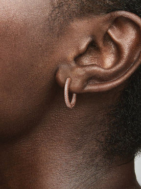 Argolas Brilho e Corações Revestimento de ouro rosa 14k