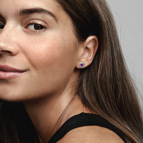 Brincos Eternity Circle Roxo