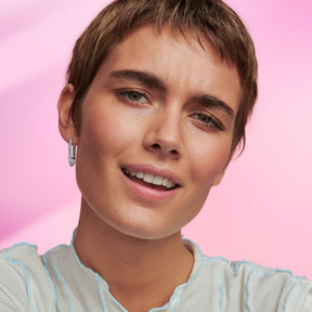 Brinco Individual Elo Pavé Longo Pandora ME