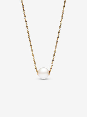 Colar Treated Freshwater Cultured Pearl Revestimento de ouro 14k
