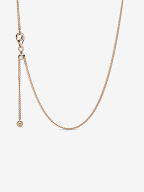 Colar de Corrente Curvo Revestimento de ouro rosa 14k