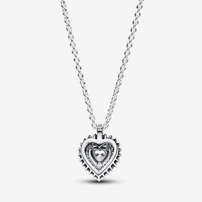 Colar Sparkling Heart Halo Pendant