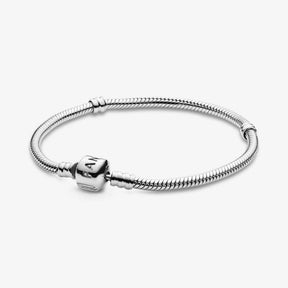 Pulseira Malha Snake Fecho Barril Pandora Moments