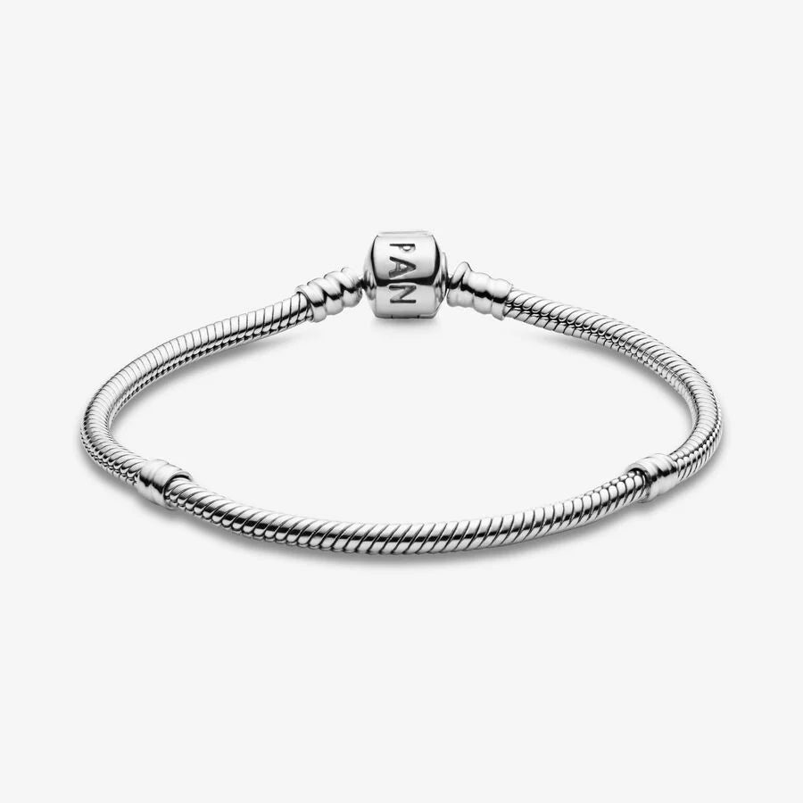 Pulseira Malha Snake Fecho Barril Pandora Moments