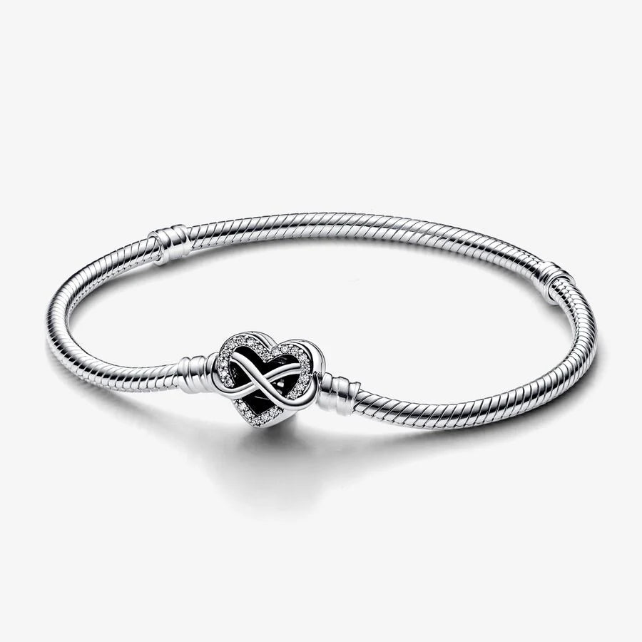 Pulseira Malha Snake Sparkling Infinity Heart