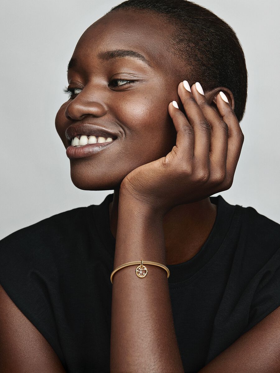 Conta Pendente Zodíaco Sagitário Revestimento de ouro 14k