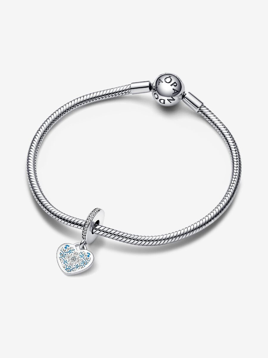 Conta Pendente Azulejo Tradicional Português Prata