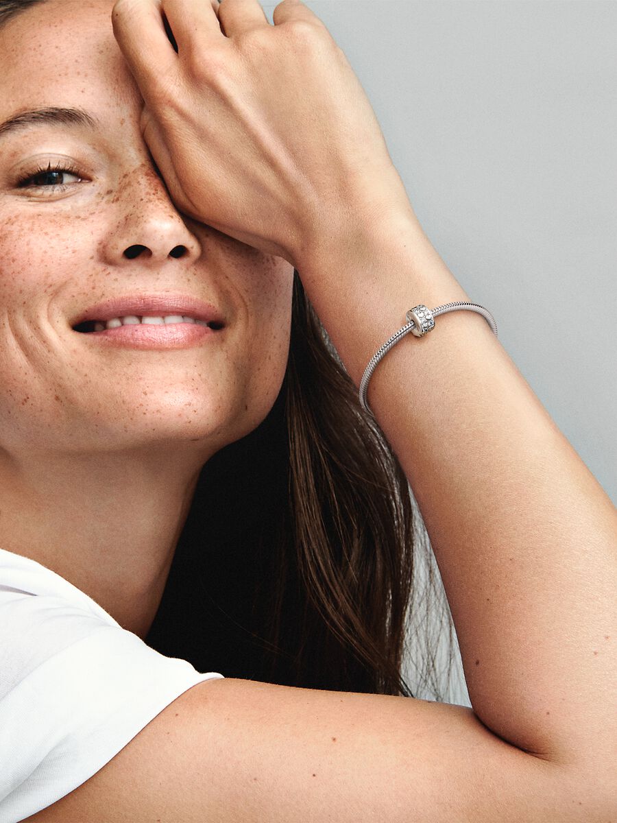 Clip Corações Infinitos Prata