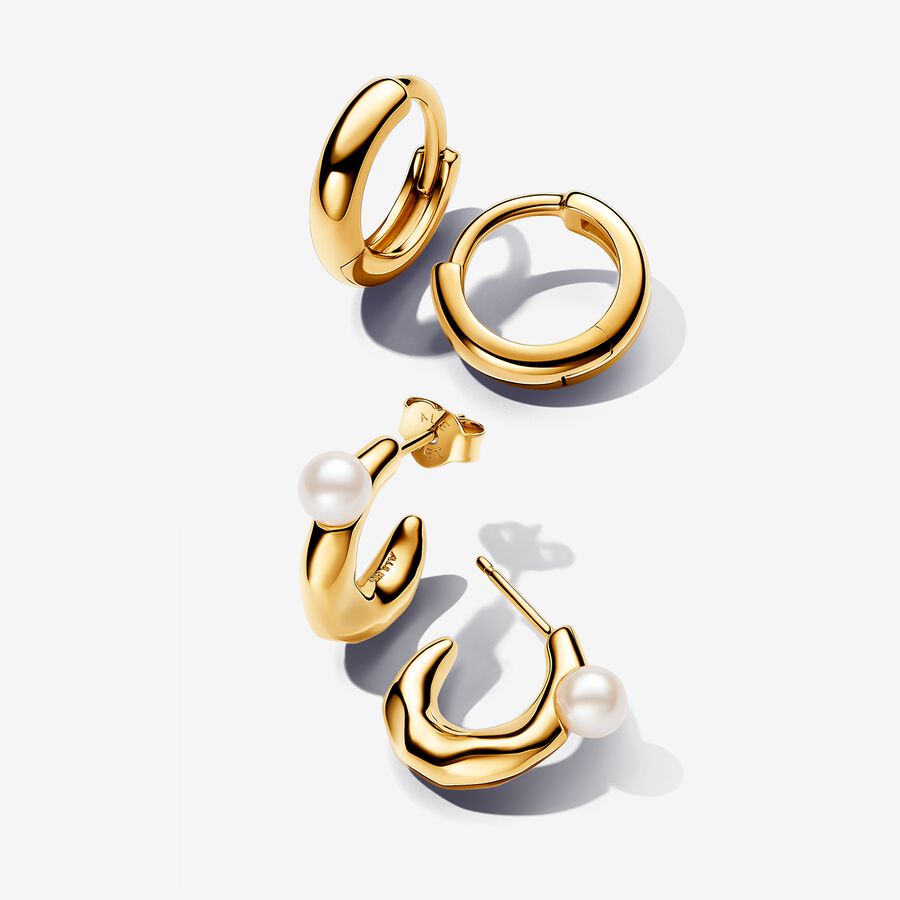 Presente de Argolas redondas e Argolas com pérolas