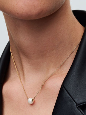 Colar Treated Freshwater Cultured Pearl Revestimento de ouro 14k