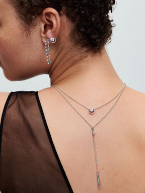 Brincos Sparkling Round Prata