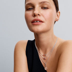 Colar Coração Flecha e Vidro Murano