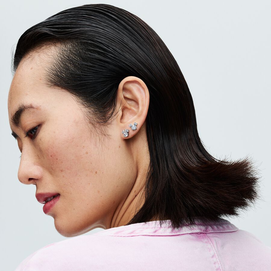 Brincos Stud Disney Mickey Mouse e Minnie Mouse