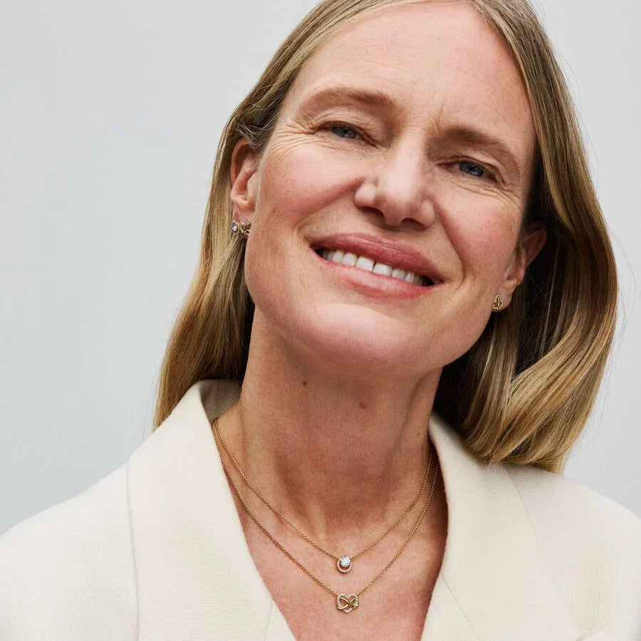 Colar Coração Infinito Brilhante