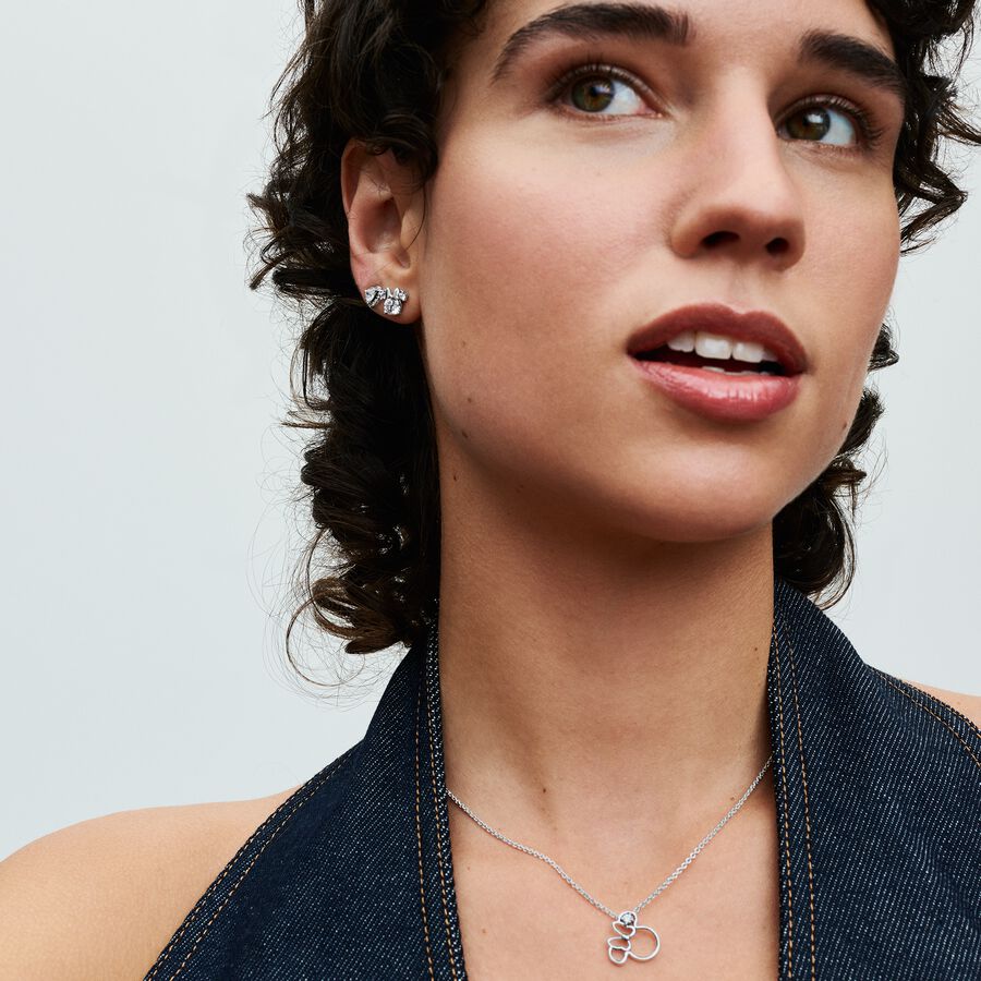 Brincos Stud Disney Mickey Mouse e Minnie Mouse