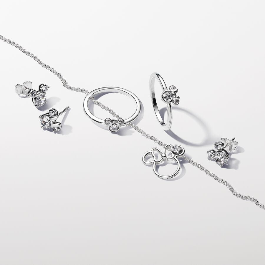 Brincos Stud Disney Mickey Mouse e Minnie Mouse