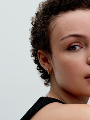 Argolas redondas abertas Revestimento de ouro 14k