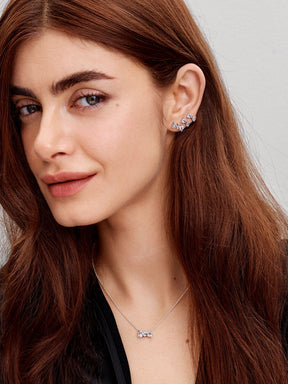 Brincos Espigão Laço Brilhante