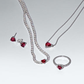 Pulseira de malha Coração Brilhante