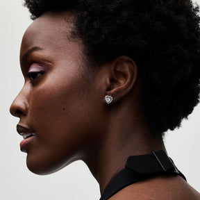 Brincos Sparkling Heart Halo