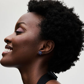 Brincos Espigão Herbário Azul