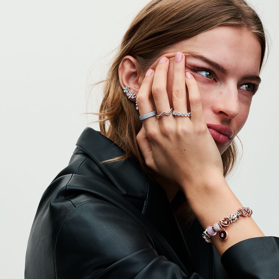 Conta Vidro Murano Rosa Mate