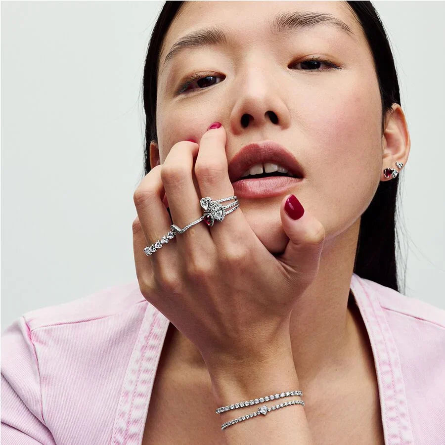 Pulseira de malha Coração Brilhante