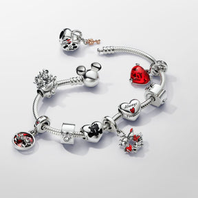 Pulseira Malha Snake Fecho Moments Mickey Disney